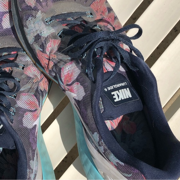 Nike Lunarglide 6 limited edition floral print men's running shoes size 12 - Picture 3 of 7